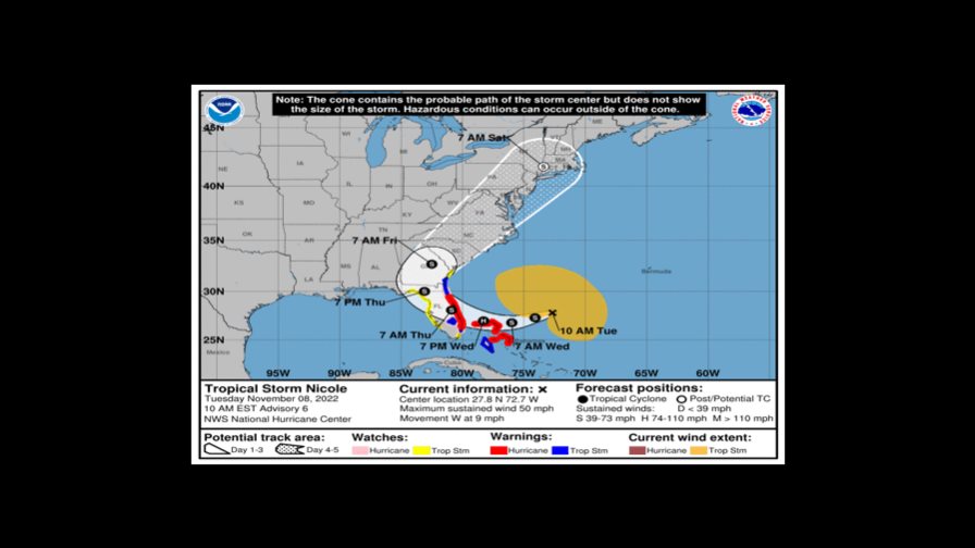 Tormenta Nicole se fortalece camino a Florida y llegará con fuerza de huracán Tormenta Nicole se fortalece camino a Florida y llegará con fuerza de huracán