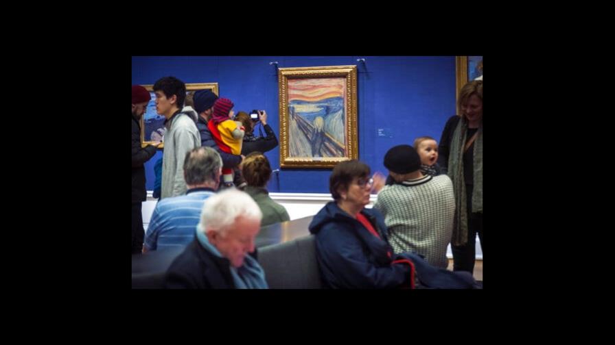 Activistas climáticos protestan con “El grito” de Munch
