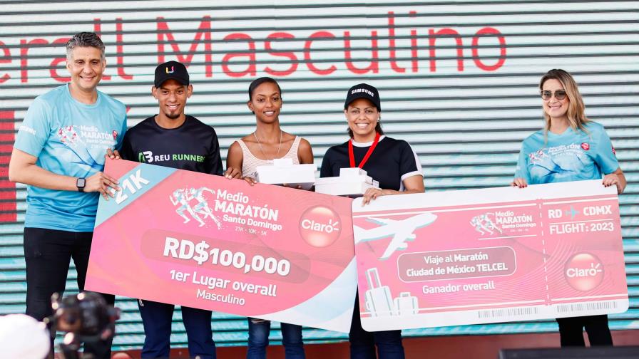 Más de tres mil personas participan en el Medio Maratón Claro de Santo Domingo