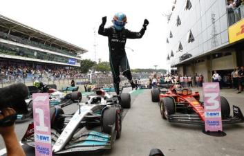 Russell logra 1ra victoria en F1, 1-2 de Mercedes en Brasil