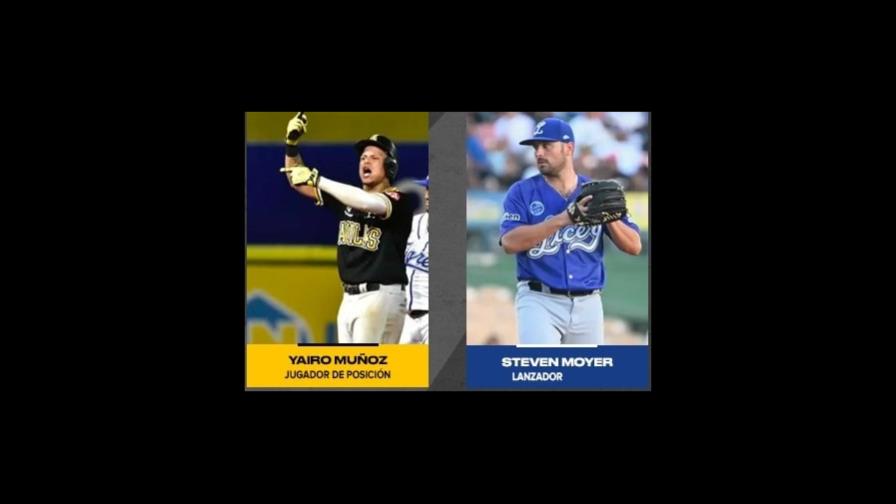 Yairo Muñoz y Steven Moyers son los MVP de la Semana de LIDOM