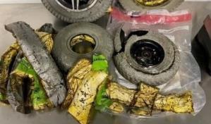 Atrapan a dominicana con 28 libras de cocaína ocultas en su silla de ruedas en aeropuerto de NY