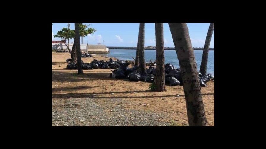 Alcaldía del DN recoge basura en playa Montesinos, tras publicación de DL