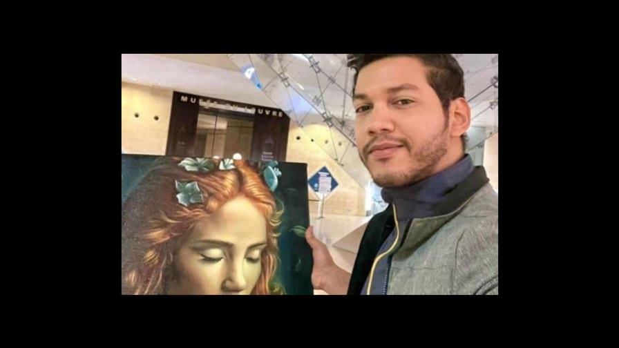Artista visual dominicano Elvin Tolentino se destaca en el Carrusel del Louvre en París