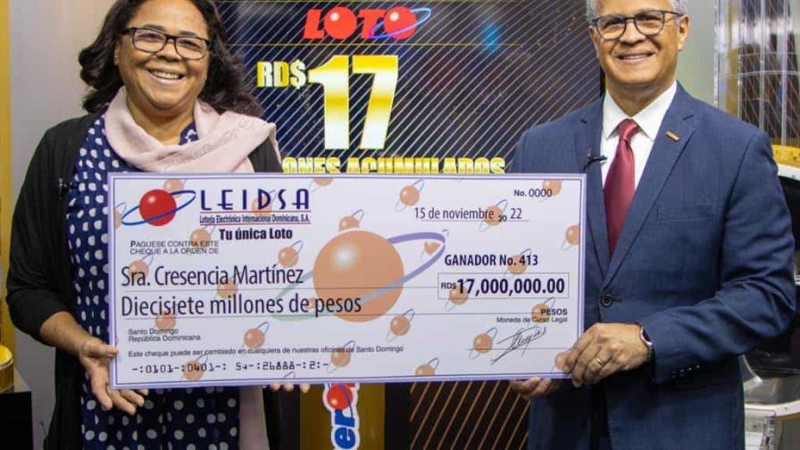 Ama de casa recibe RD$17millones de la Loto