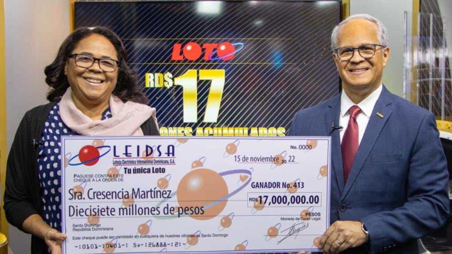 Ama de casa recibe RD$17millones de Leidsa