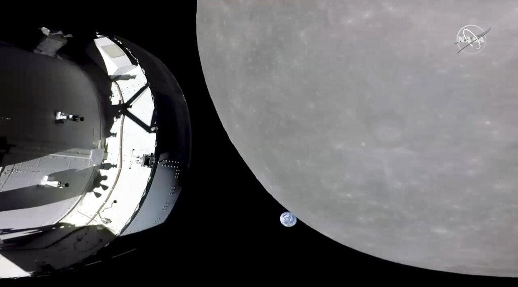 Cápsula Orión de la NASA pasa por lado oscuro de la Luna