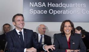 Macron y Harris sellan en la NASA una nueva era de cooperación en el espacio