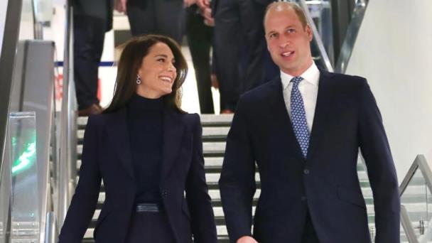 Los príncipes Guillermo y Catalina llegan a EEUU tras incidente racista en familia real inglesa