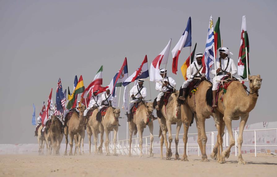 Concurso de camellos entre atracciones del Mundial de Qatar