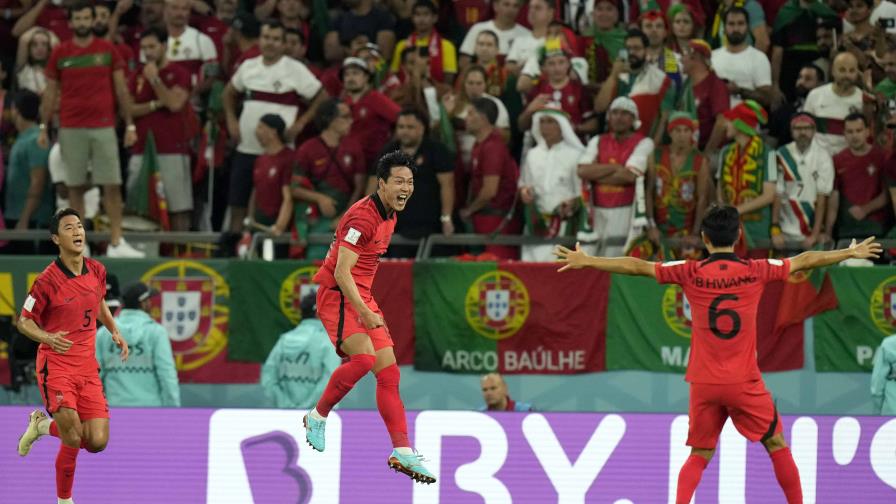 Surcorea vence a Portugal con gol en los descuentos