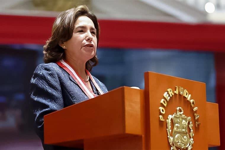 Presidenta del Judicial de Perú llama a la ciudadanía a defender la democracia