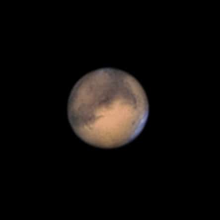 Marte, el gigante rojo, en su punto más cercano a la tierra de todo el año.