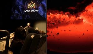 El increíble espectáculo de lava dentro de una sala de Islandia