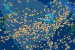 Así se ve el tráfico aéreo en Estados Unidos en tiempo real