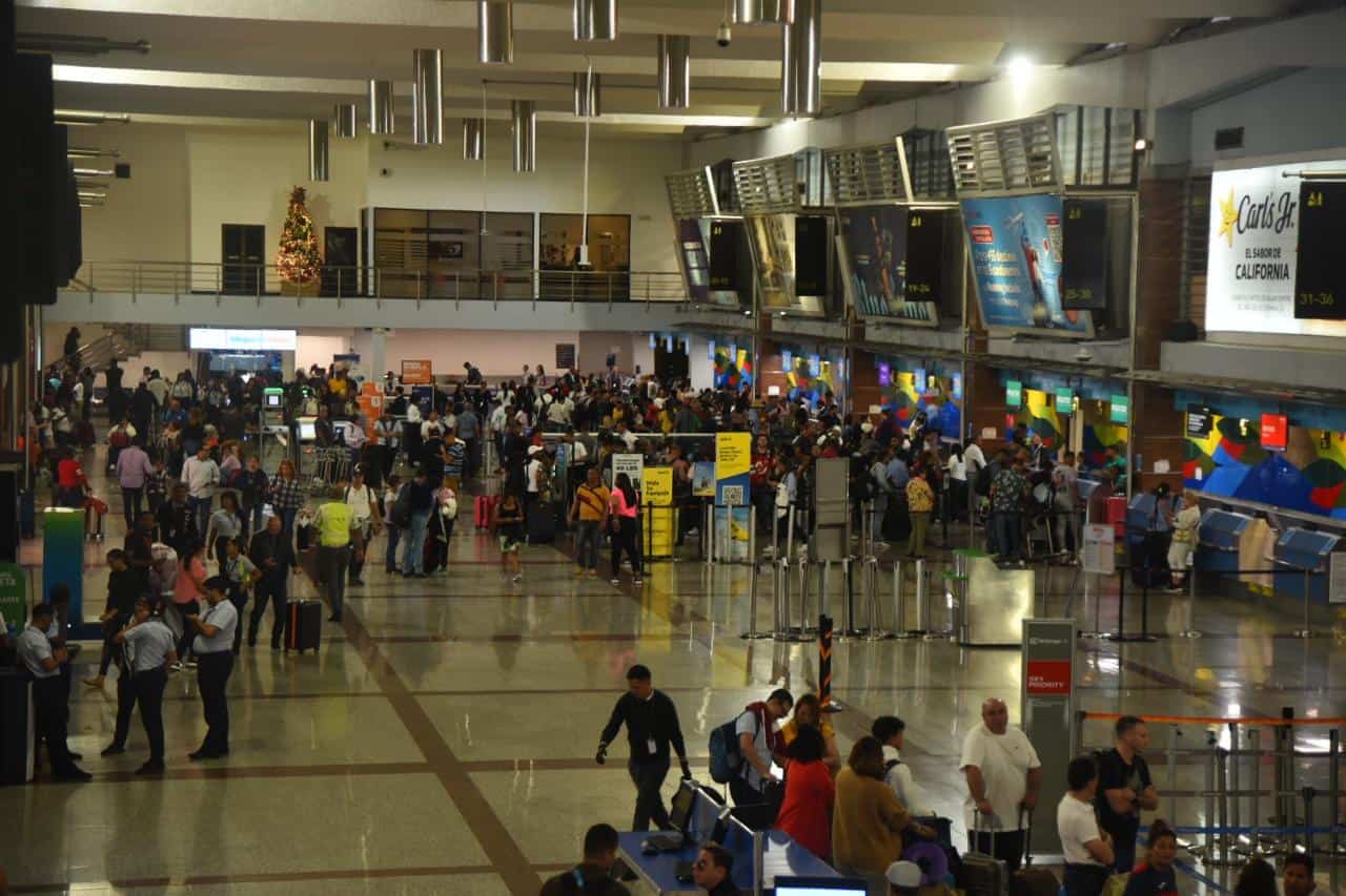 Ambiente en el aeropuerto. 