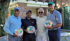 Los que subieron al podio en el torneo de golf Paolo Modolo