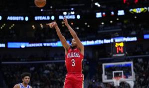 Con 11 triples de McCollum, Pelicans ganan 127-116 a los 76ers