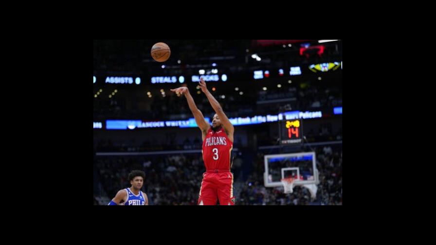 Con 11 triples de McCollum, Pelicans ganan 127-116 a los 76ers Con 11 triples de McCollum, Pelicans ganan 127-116 a los 76ers