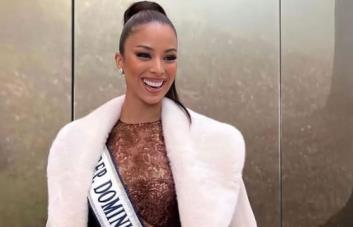 Así fue recibida la Miss RDU Andreína Martínez a su llegada a Nueva Orleans