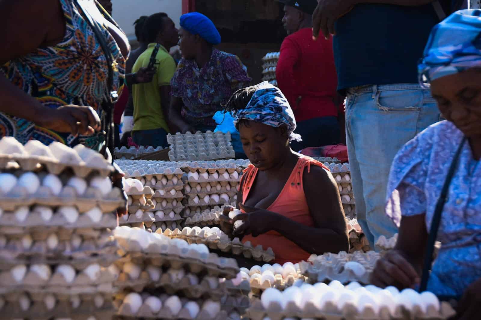 Una haitiana en el mercado binacional de Dajabón, el 6 de enero de 2023.