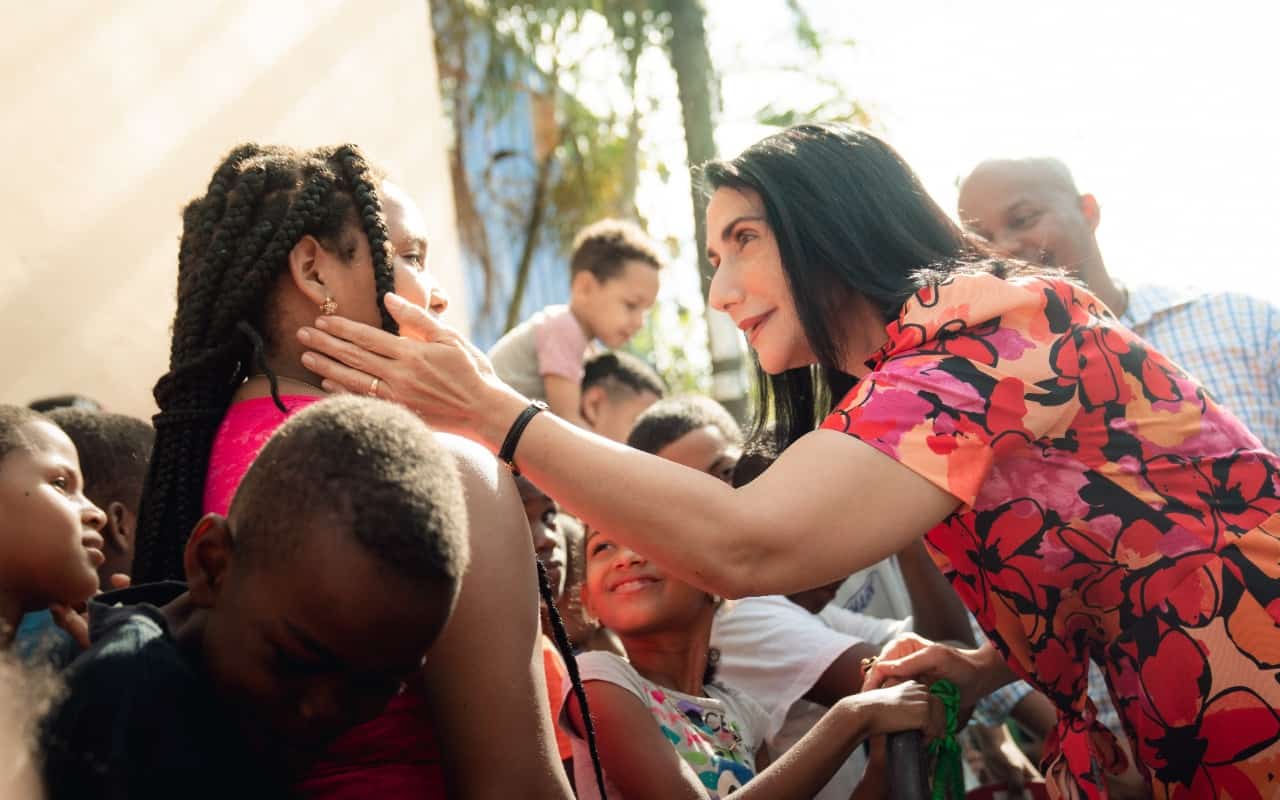 La primera dama con niños.&nbsp;