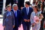 Trudeau arriba a Palacio Nacional para cena con Biden y López Obrador