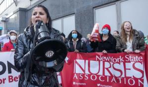 Contin&uacute;a por tercer d&iacute;a huelga de enfermeras en dos hospitales de Nueva York