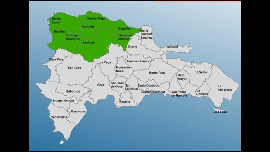 COE coloca ocho provincias en alerta verde por efectos de una vaguada