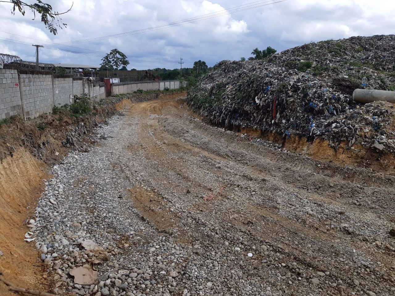 El material ha servido para sentar las bases de la vía.