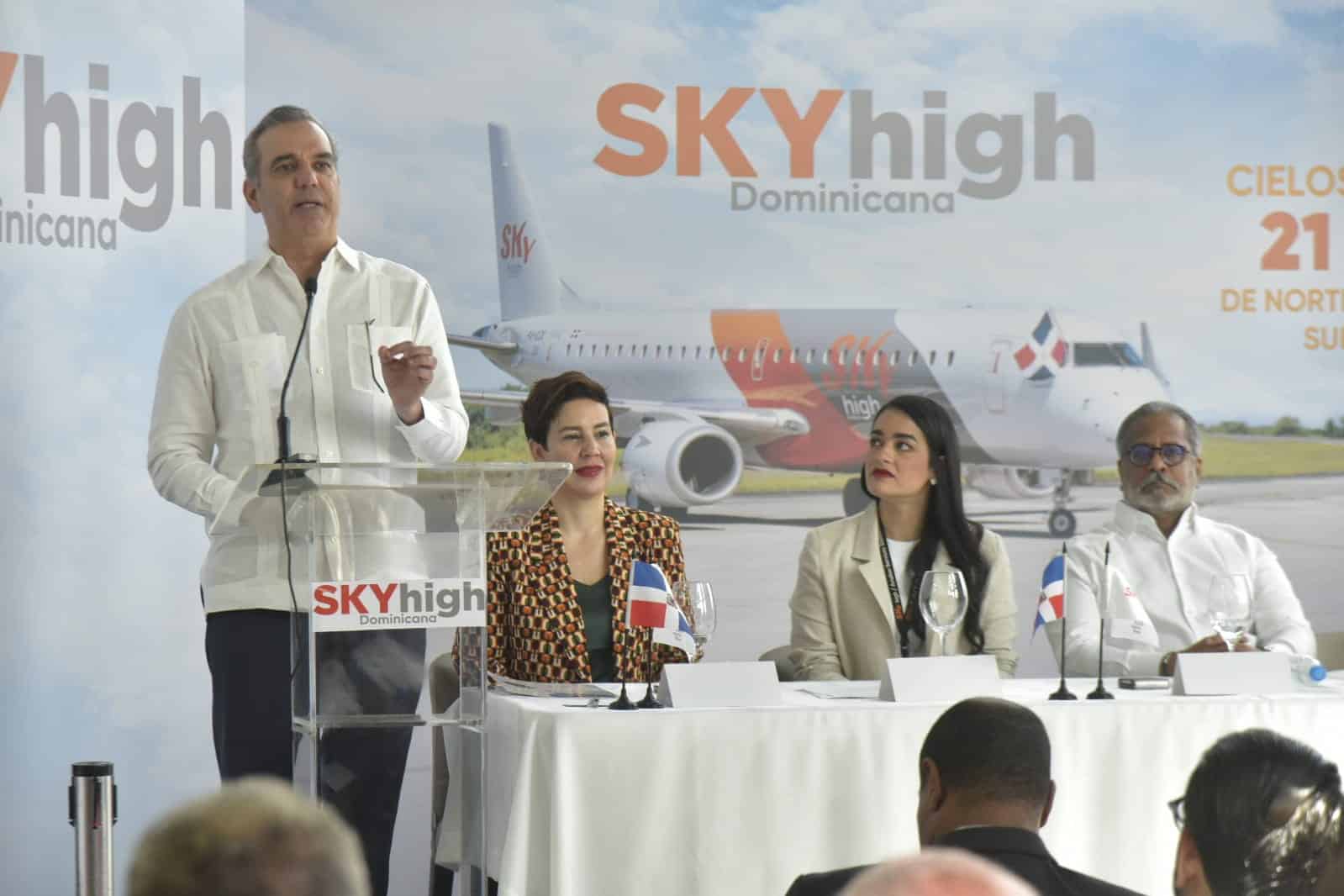 Presentación de la expansión de las operaciones y nueva flotilla de aviones de la línea Sky High Dominicana.                   