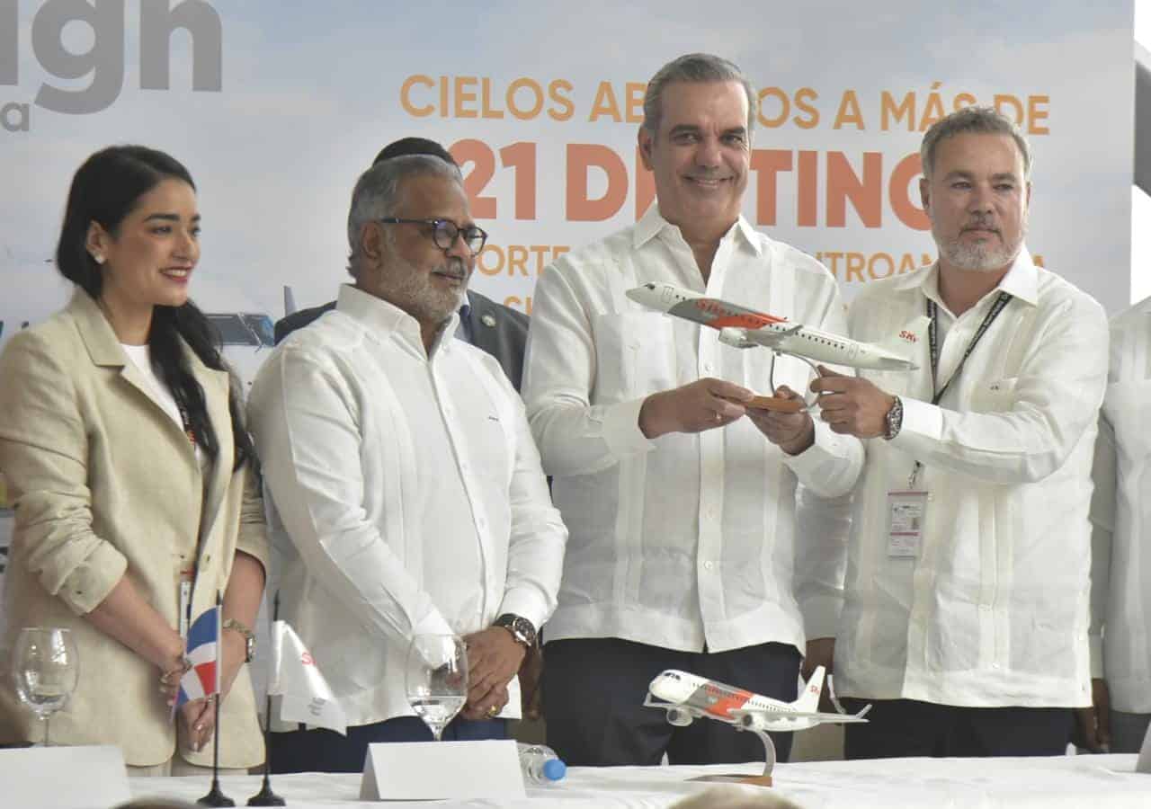 Presentación de la expansión de las operaciones y nueva flotilla de aviones de la línea Sky High Dominicana. 