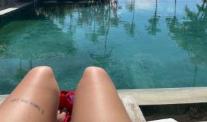 Evaluna vacaciona en Samaná y muestra sus estrías