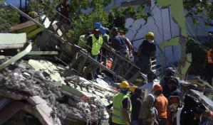 Video del momento en que se desploma edificio de cuatro pisos en La Vega
