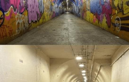 Borran graffiti artístico en el icónico túnel de Washington Heights