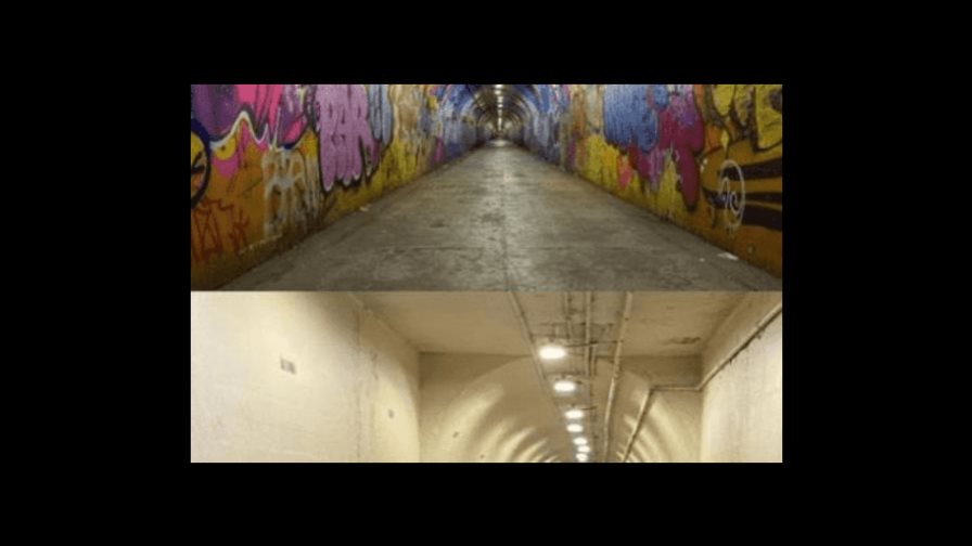 Borran graffiti artístico en el icónico túnel de Washington Heights