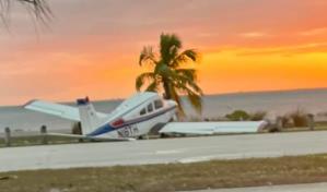 Avioneta aterriza de emergencia en carretera de entrada a una isla en Miami