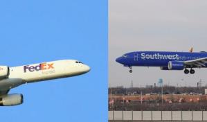 Un avión de FedEx evita colisión con otro de Southwest en Texas