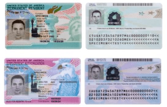 EEUU rediseña las tarjetas de residencia y de empleo para evitar fraudes
