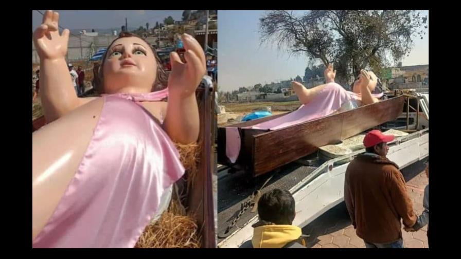 Niño Jesús gigante asombra y llama a la fe en estado mexicano de Tlaxcala