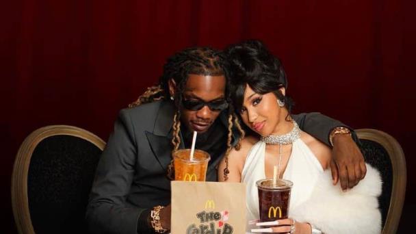 Cardi B y Offset celebran San Valentín con lanzamiento de menú de McDonald’s