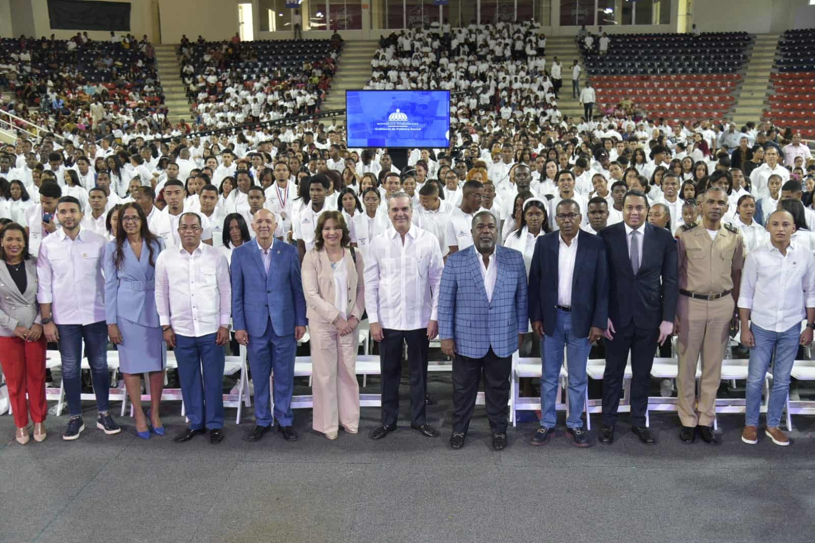 El presidente Luis Abinader encabezó el acto. 