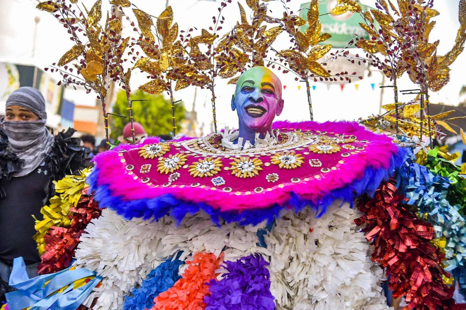 Juampa se vistió de papeluz de fantasía.