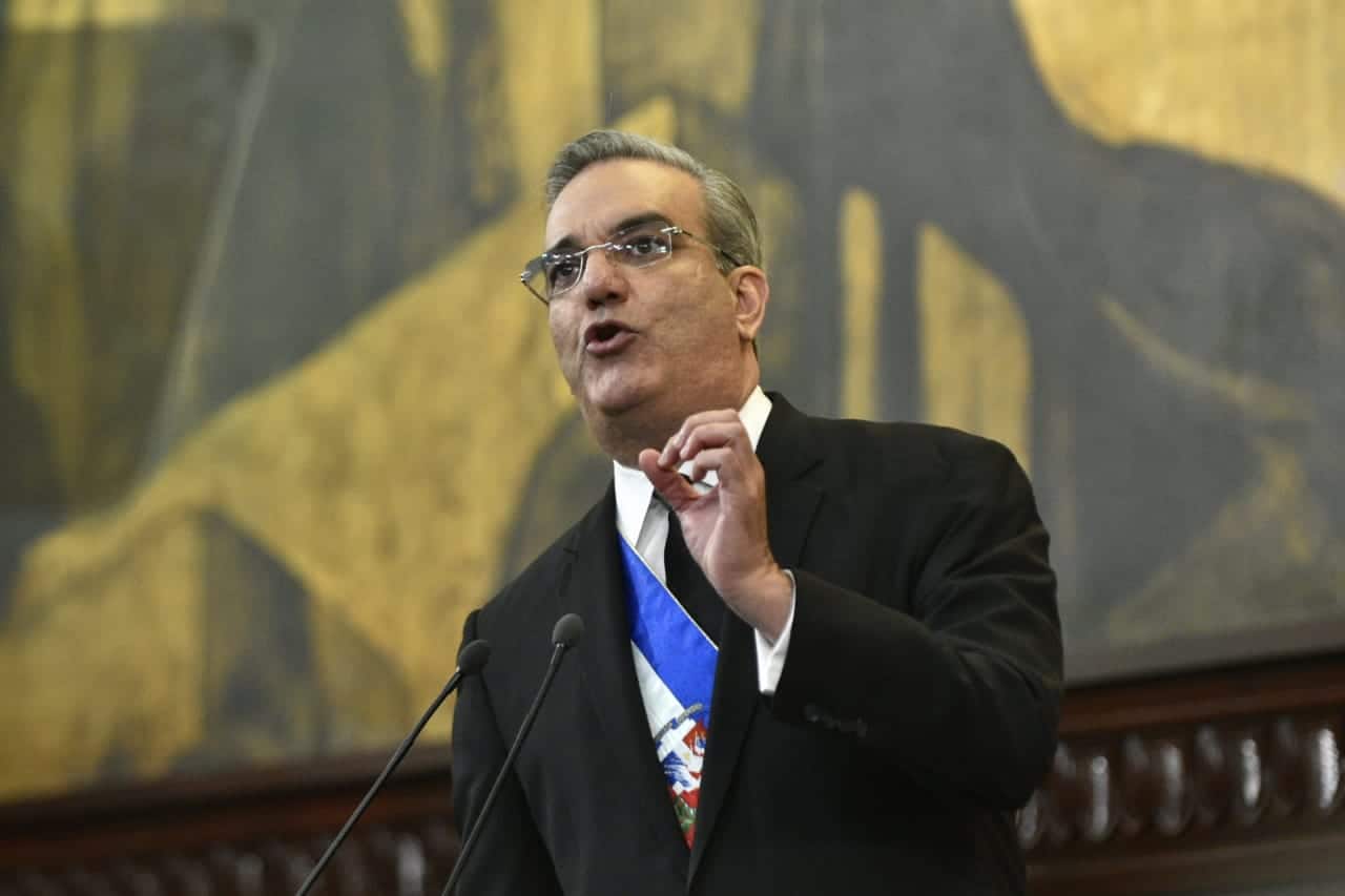 El presidente Luis Abinader durante su discurso de rendición de cuentas.