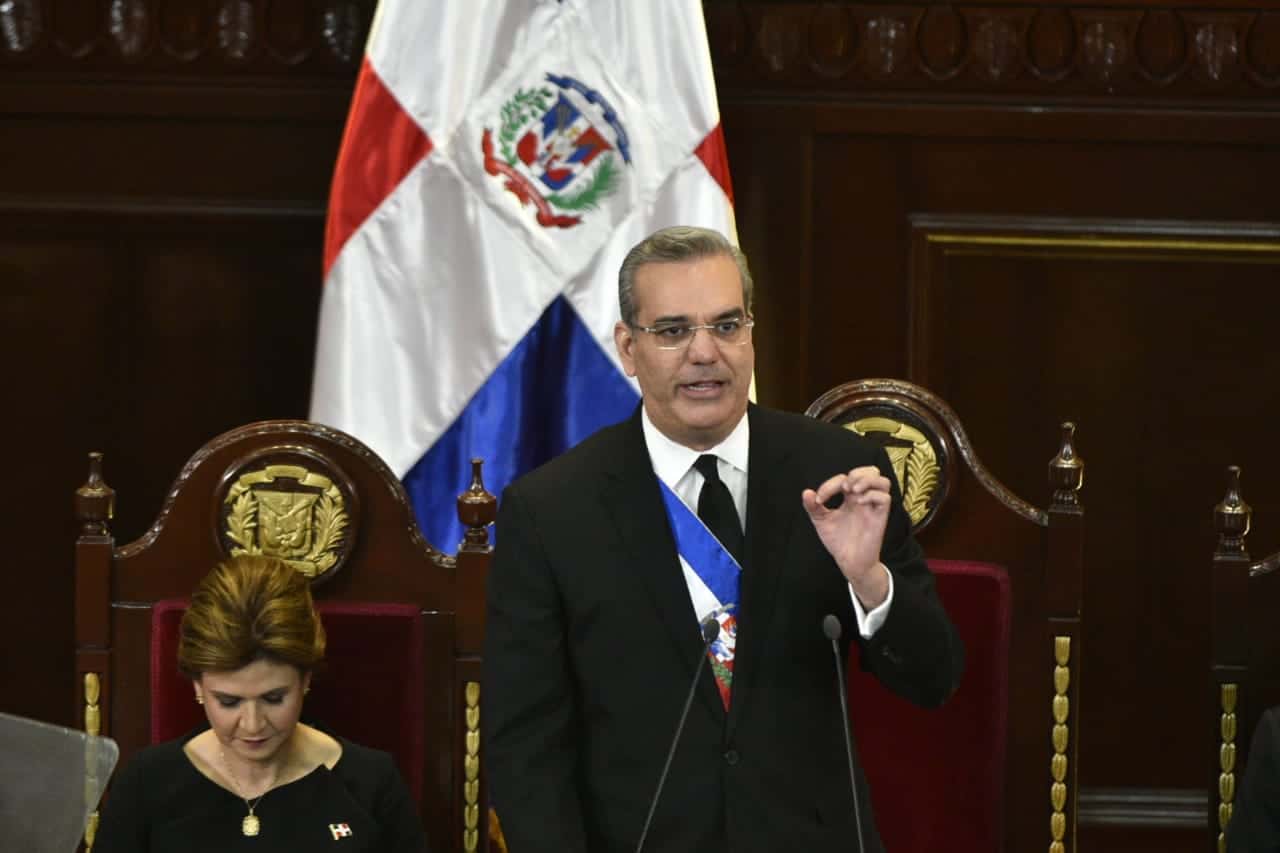 El presidente Luis Abinader durante su discurso de rendición de cuentas.<br><br>