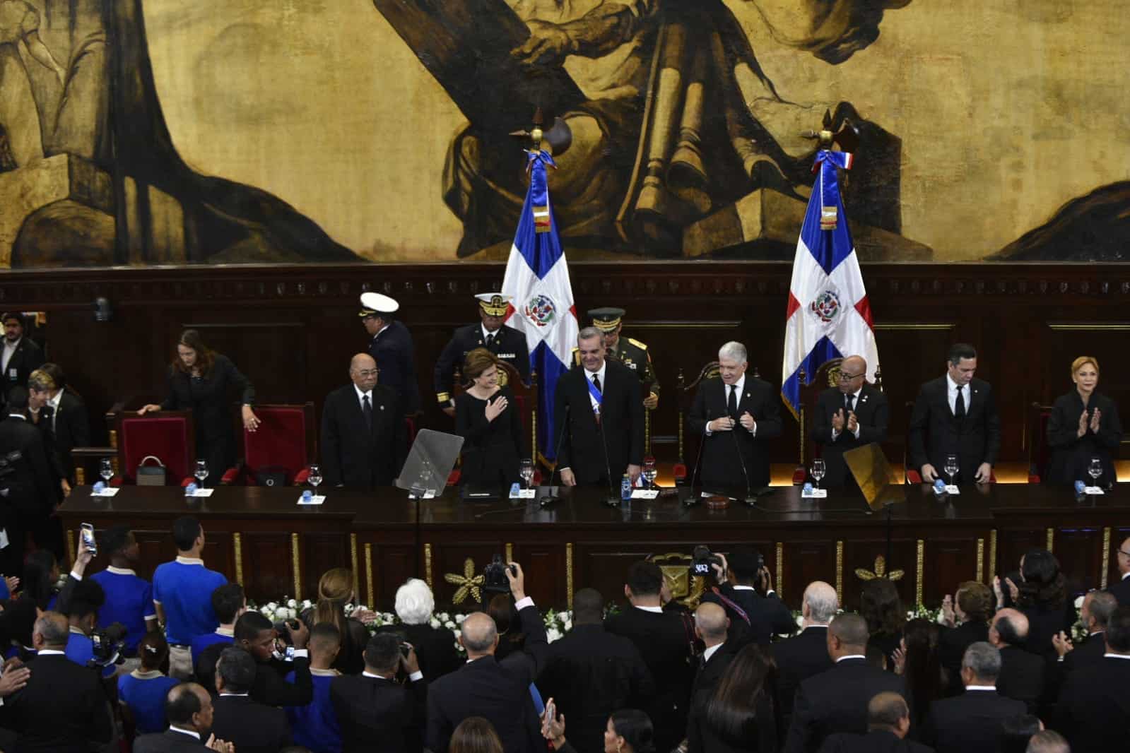 El presidente Luis Abinader minutos antes de rendir cuentas ante la Asamblea Nacional y el país.