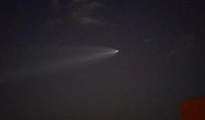 Estela brillante del cohete Falcon 9 se apreció en varios puntos de RD