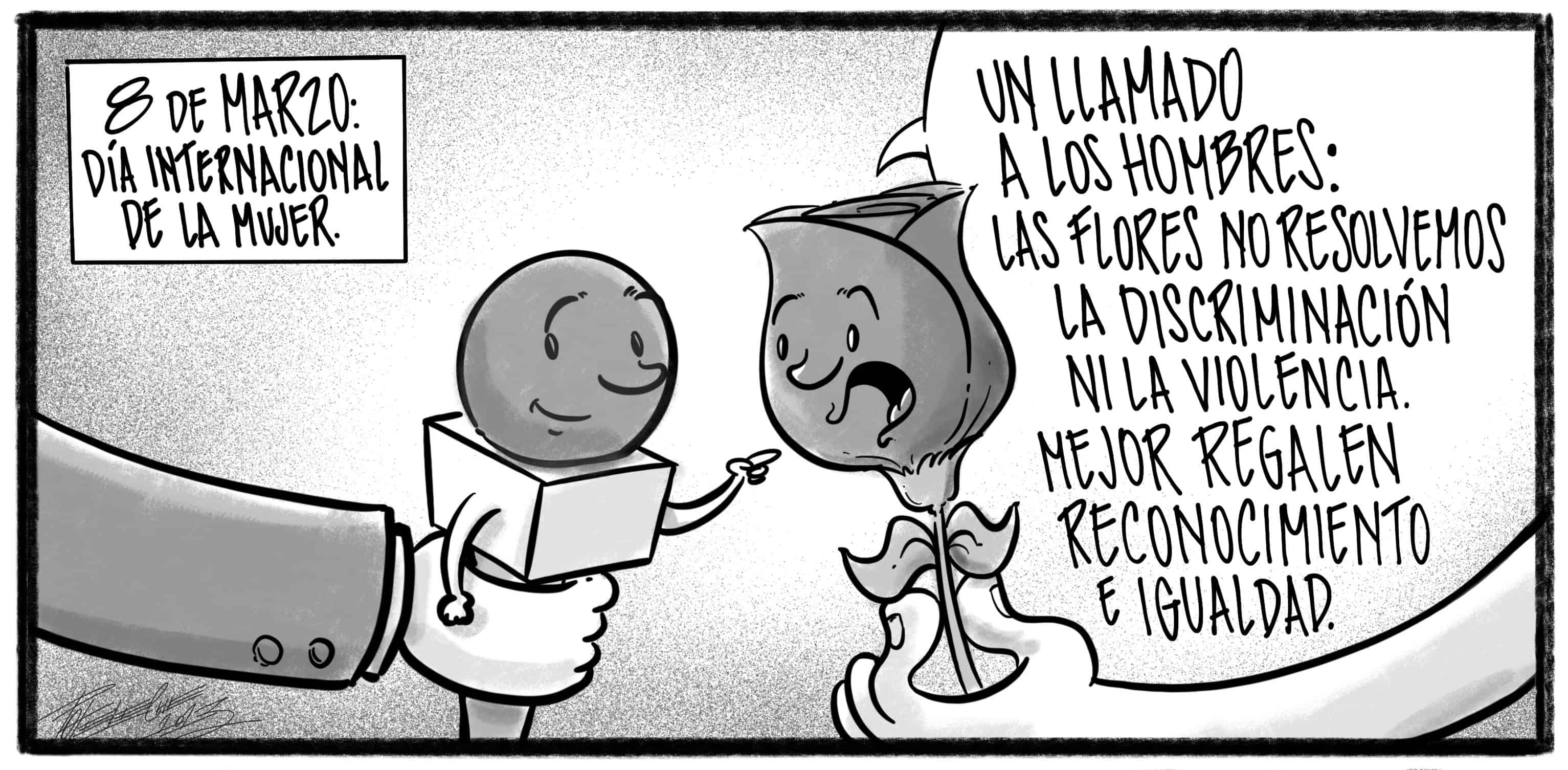 Caricatura de Noticiero Poteleche 8 marzo 2023