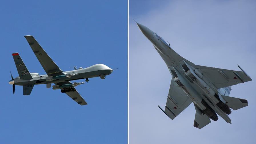 Cazas rusos interceptan un dron de vigilancia estadounidense en el mar Negro Cazas rusos interceptan un dron de vigilancia estadounidense en el mar Negro