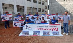 Piden terminación de la Escuela Haití que inició hace ocho años